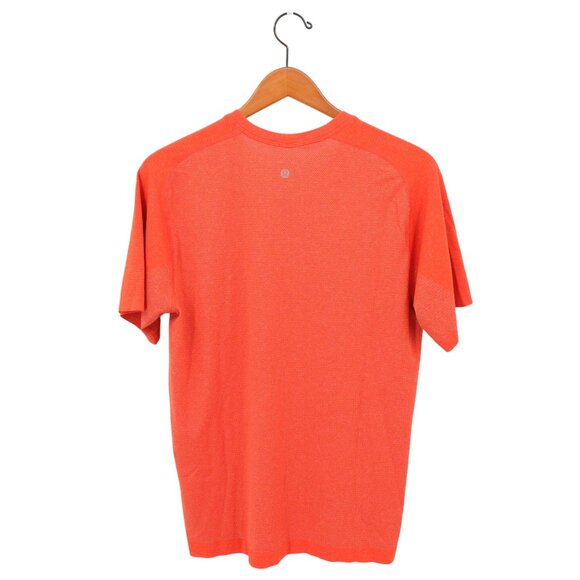 Lululemon Metal Vent Tech Short Sleeve Orange Shirt M - Picture 3 of 4
